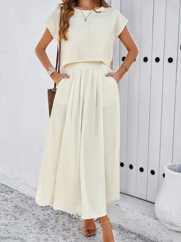 Casual sleeveless top and long skirt - Image 4