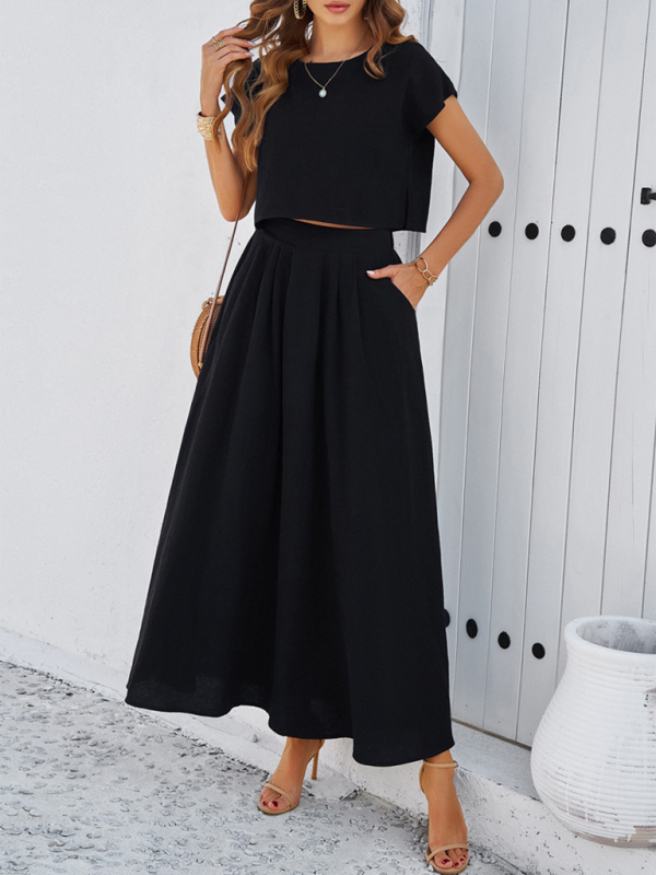 Casual sleeveless top and long skirt - Image 3