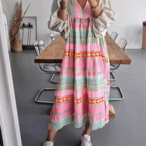 Pullover V-neck dress