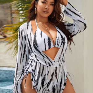 New sexy suit split swimsuit floral print large size swimsuit