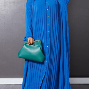 Plus size women's new fashion loose casual pleated dress