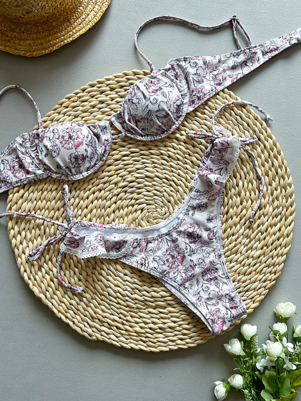 Small floral lace bikini