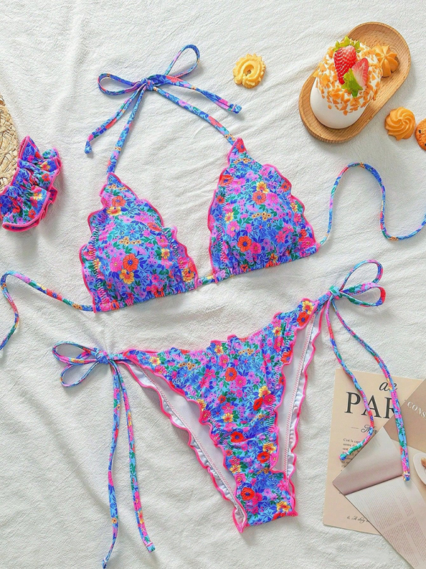 Sexy floral print bikini - Image 4