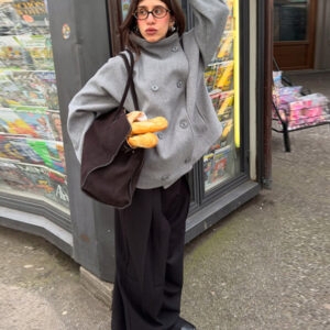 Double-breasted short coat