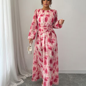 Floral Print Long Sleeve Dress