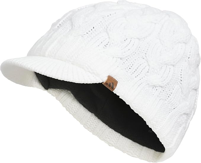 Adidas Women's Beanie with Brim — Crystal Brimmer winter hat with soft knit and brim