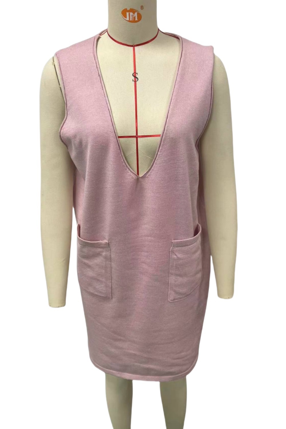 Knitted Medium Long Double Sided Vest Skirt Autumn/Winter New Korean Solid Color Sleeveless Versatile Dress - Image 10