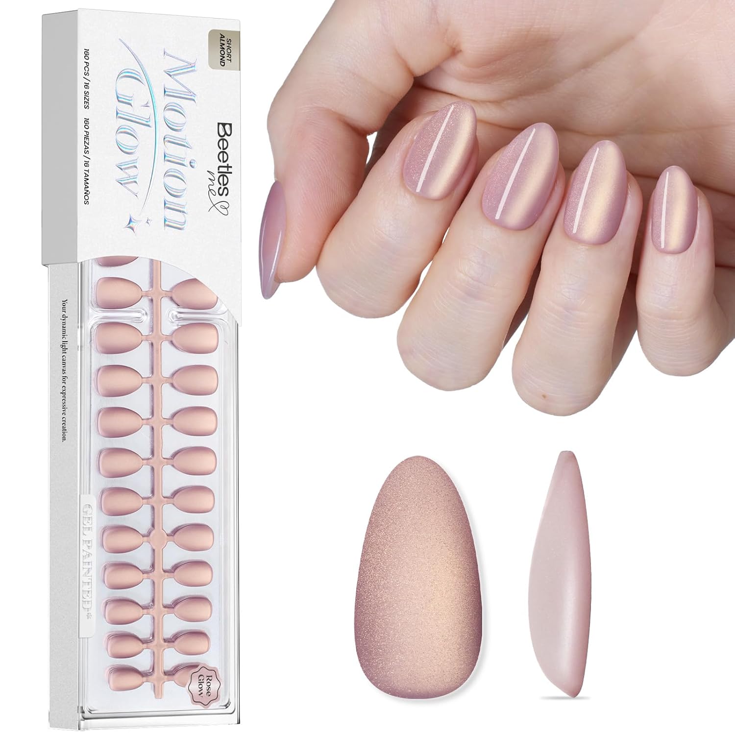 Beetles Nail Glow Collection Motion Glow Nail Tips