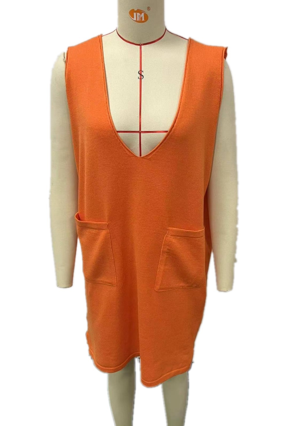 Knitted Medium Long Double Sided Vest Skirt Autumn/Winter New Korean Solid Color Sleeveless Versatile Dress - Image 12