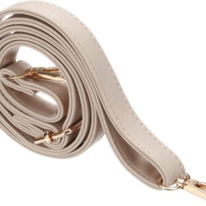 Leather Purse Strap Replacement Crossbody, 27.6-51.2 Inch Adjustable Bag Strap Purse Straps for Women Crossbody Bags Shoulder Bag Handbag, Light Beige