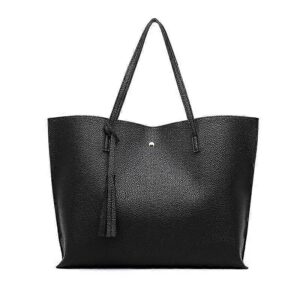 Women's Leather Tote Bag Large Capacity Ladies Handbag Casual Tote