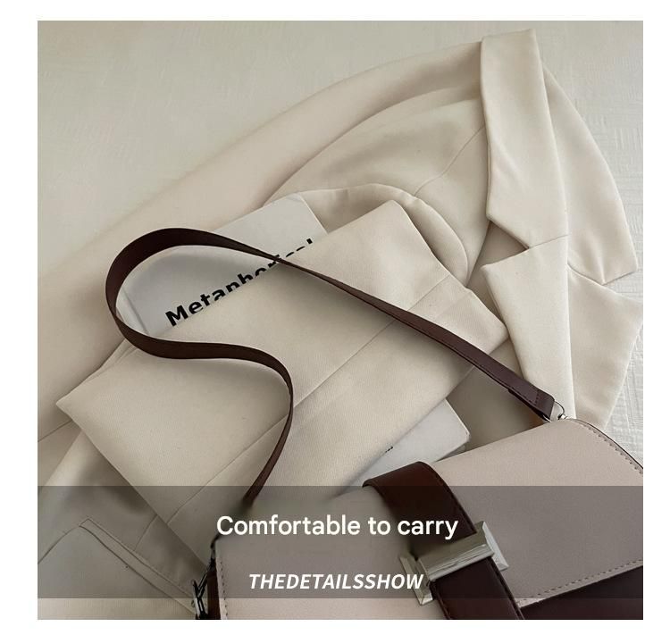 Black Fashion Retro Crossbody Bag French Chic Small Shoulder Bag Women’s Baguette Underarm Bag - Image 3