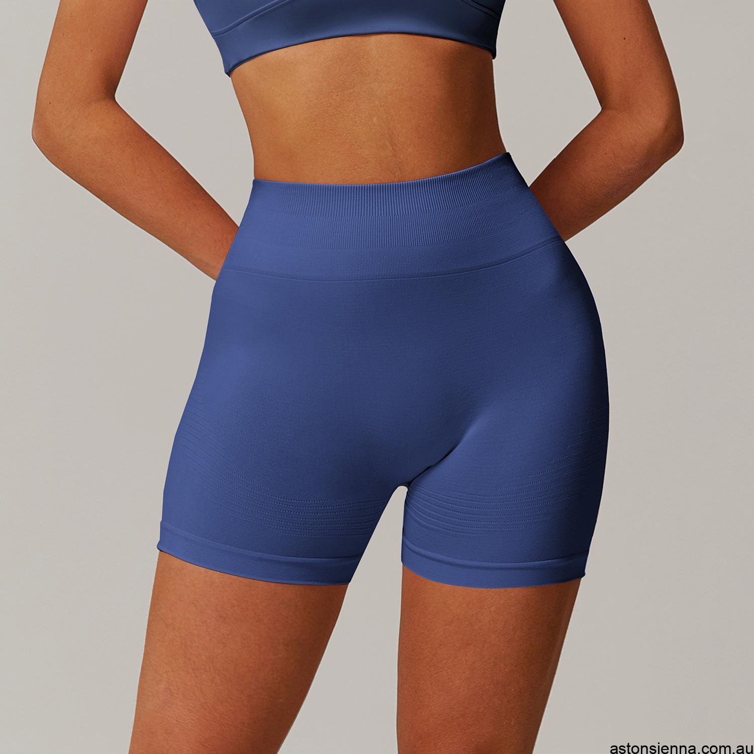 high waisted seamless yoga shorts for women