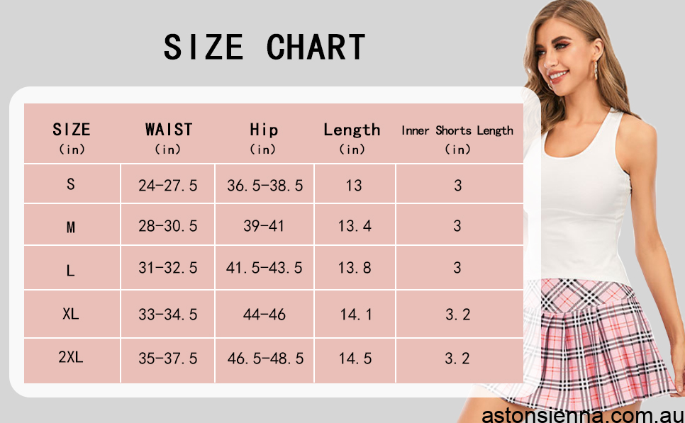 Women's Tennis Skirt with Pockets & Built-in Shorts – High-Waisted Golf Running Skort for Active Lifestyle, Sporty Fitness Wear (White,XXL) - Image 6