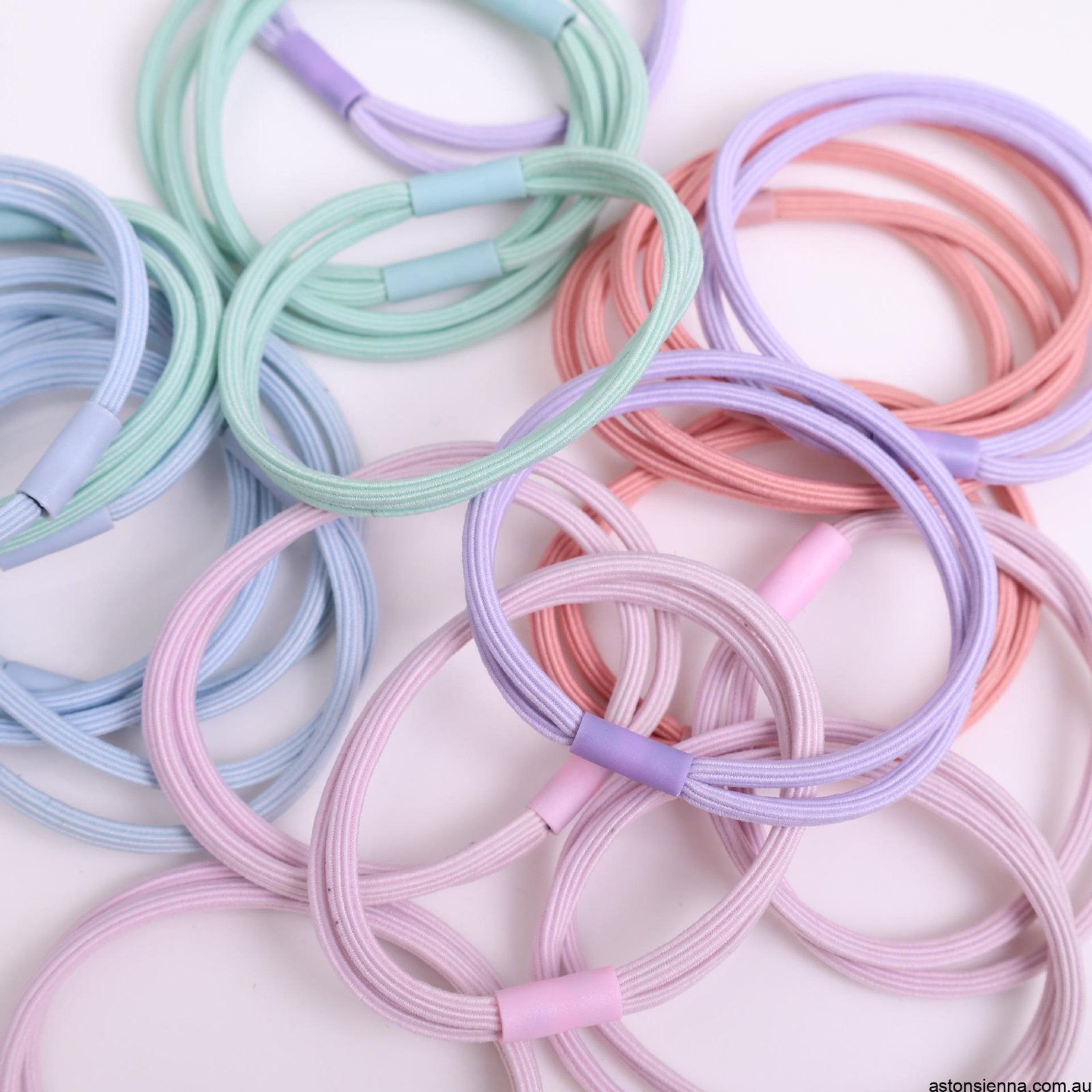 50 Pieces Metal-Free Hair Elastics for Ponytails and Buns, Soft Stretchy Hair Ties for Sport, Fitness, Yoga and Daily Wear, Assorted Colours - Image 8