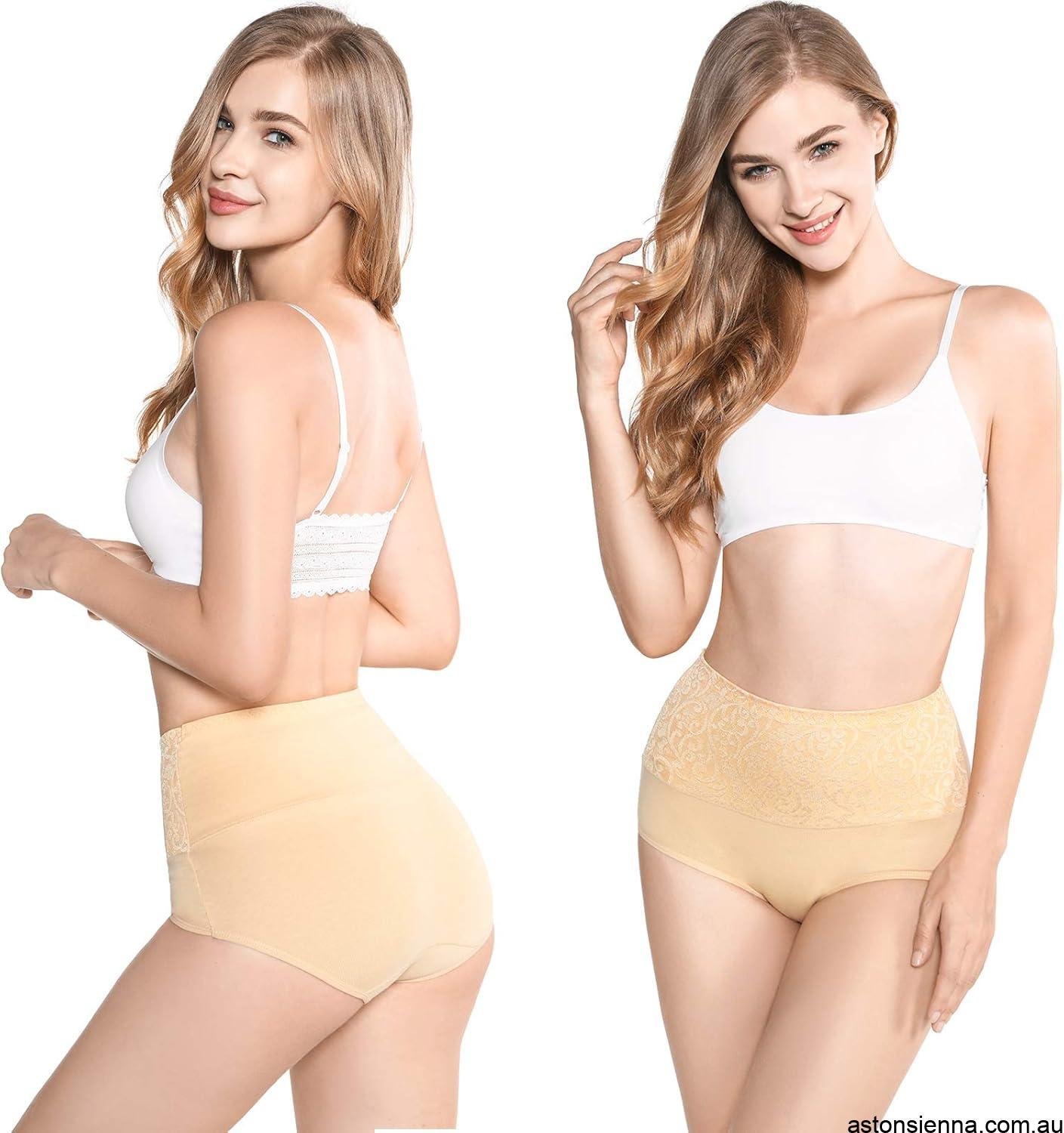 5-Pack Women's High Waist Tummy Control Panties Cotton Underwear No Muffin Top - Image 6