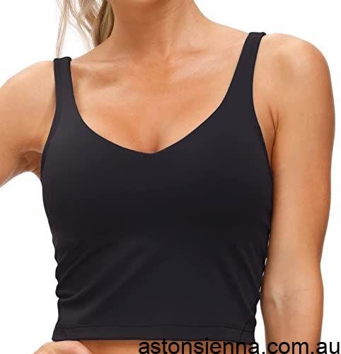 Low-Impact Active Crop Tank for Yoga, Gym, Workout, and Daily Fitness Activities, XXXL (Black) - Image 3