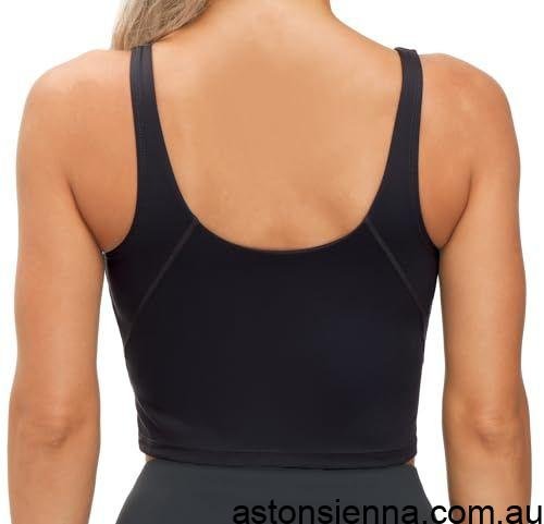Low-Impact Active Crop Tank for Yoga, Gym, Workout, and Daily Fitness Activities, XXXL (Black) - Image 4