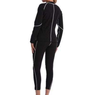 AstonSienna women's sauna sweat suit with compression jacket and sculpting leggings designed for training and fitness