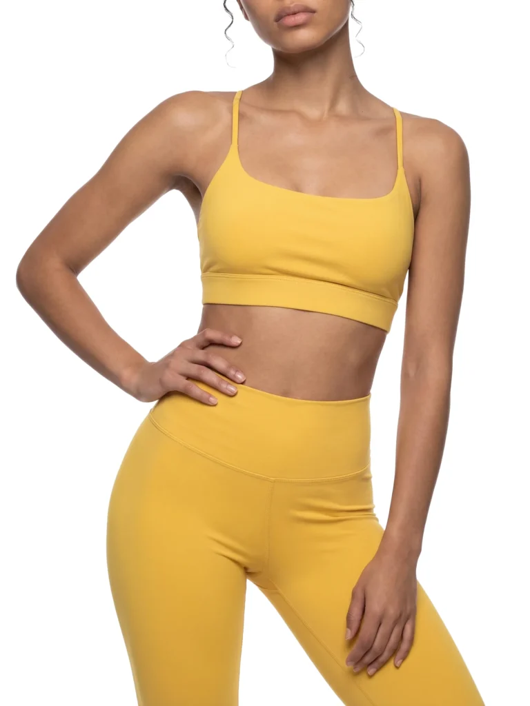 AstonSienna Women's Strappy Criss Cross Yoga Sports Bra with strappy back design