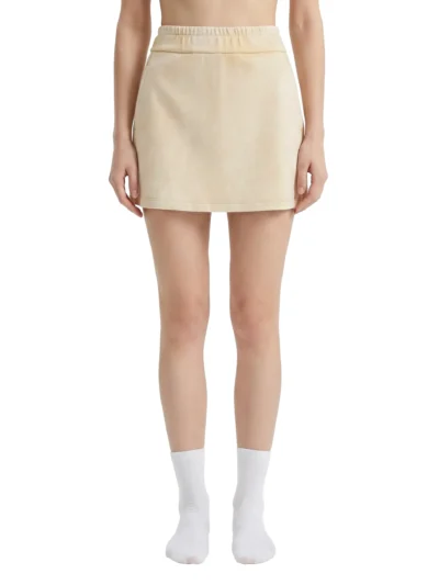 Women's Mineral Wash Mini Skirt with elastic waistband, slash pockets and relaxed streetwear silhouette