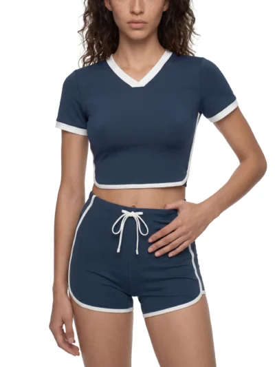 AstonSienna Women's V Neck Performance Tee Slim Fit Activewear Top