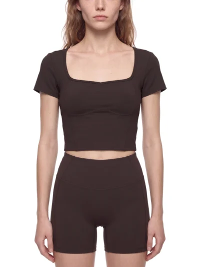 AstonSienna women's square neck activewear top