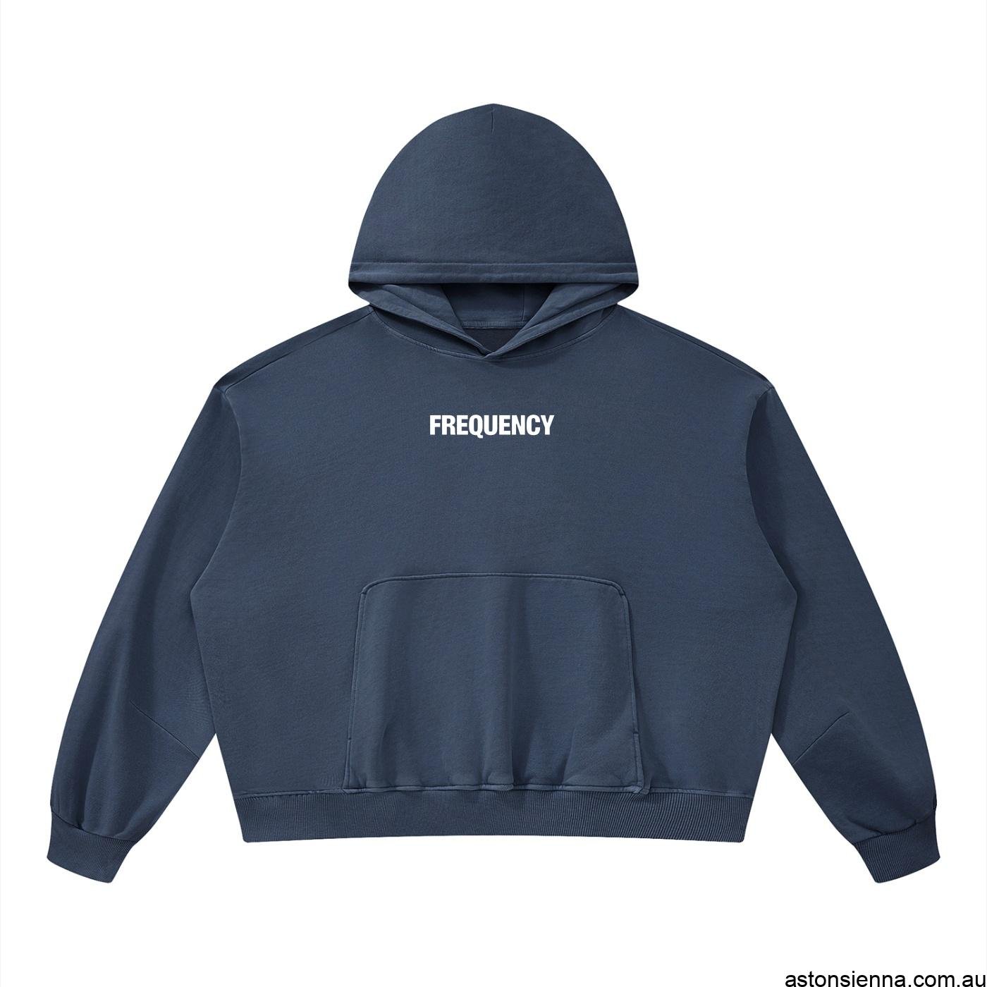 AstonSienna Unisex Boxy Vintage Washed Hoodie in premium 360 GSM cotton with oversized fit and vintage wash finish