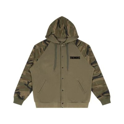 AstonSienna Unisex Premium Color Block Button Front Hoodie in heavyweight 410 GSM cotton with raglan sleeves