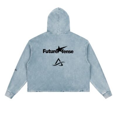 AstonSienna Vintage Washed Frayed Hem Hoodie featuring a snow washed finish, oversized fit and frayed hem detail