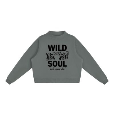 AstonSienna Oversized Fleeced Turtleneck Sweatshirt with premium fleece lining and oversized fit