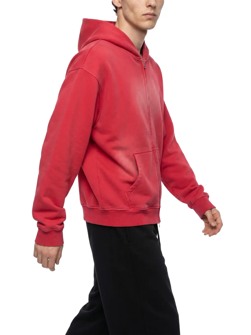 AstonSienna Men's Sunfade Vintage Zip Hoodie with premium sunfade finish, relaxed fit and vintage-inspired streetwear styling