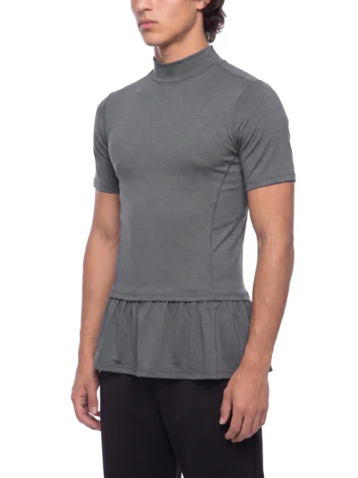 Mens Mock Neck Training T Shirt black AstonSienna athletic performance tee